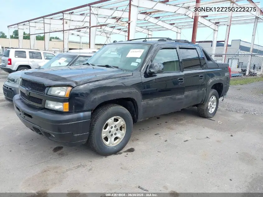 2005 Chevrolet Avalanche K1500 VIN: 3GNEK12Z25G222275 Lot: 42616935