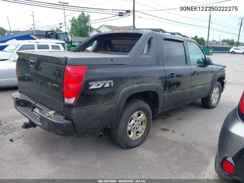 2005 Chevrolet Avalanche K1500 VIN: 3GNEK12Z25G222275 Lot: 42616935