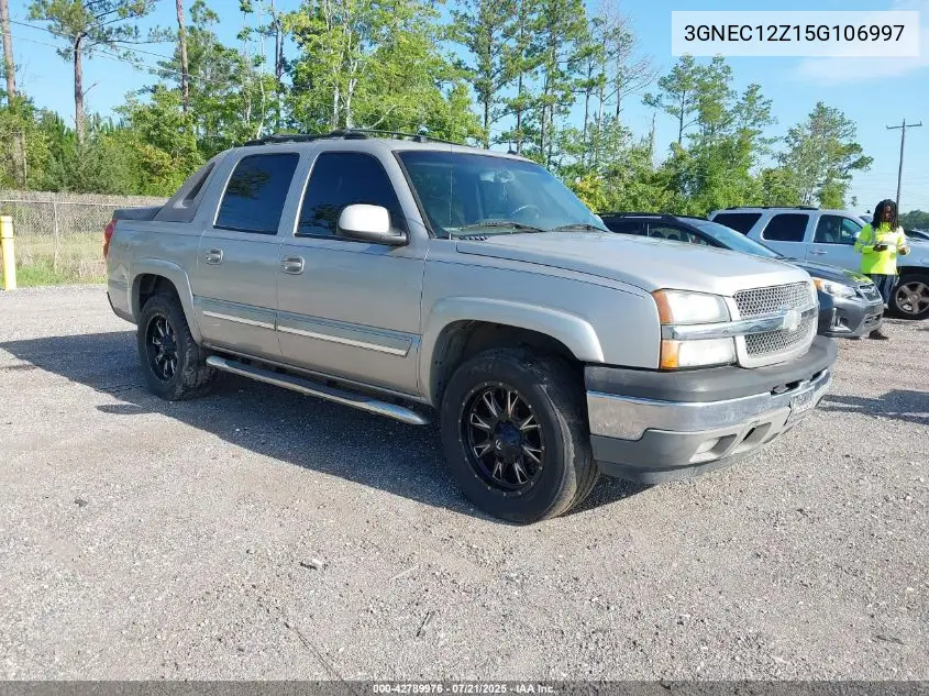 2005 Chevrolet Avalanche Z66 VIN: 3GNEC12Z15G106997 Lot: 42789976