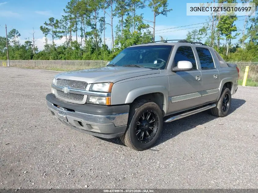 2005 Chevrolet Avalanche Z66 VIN: 3GNEC12Z15G106997 Lot: 42789976