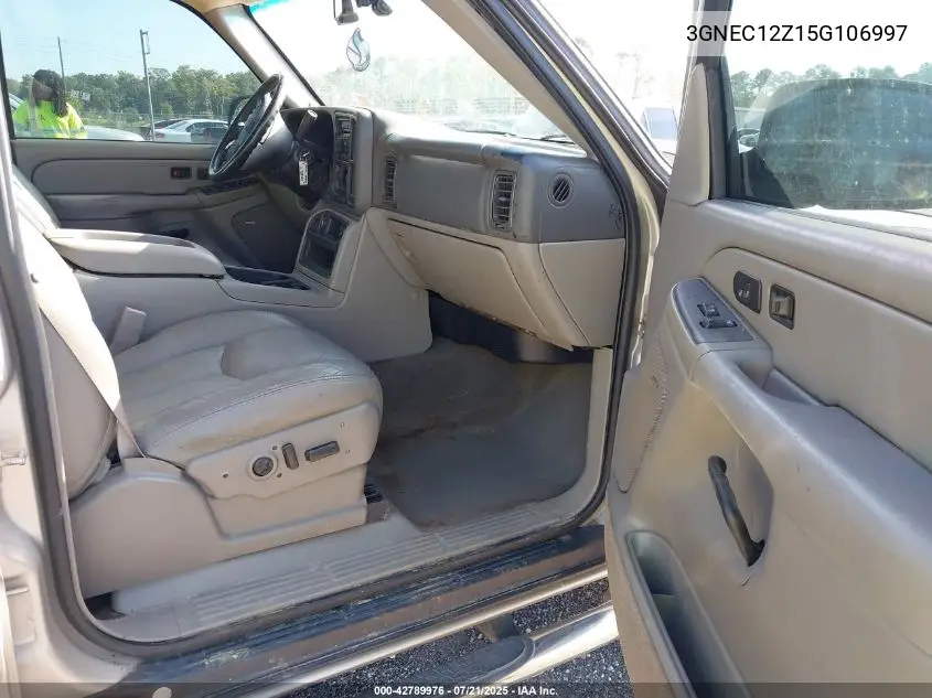 2005 Chevrolet Avalanche Z66 VIN: 3GNEC12Z15G106997 Lot: 42789976