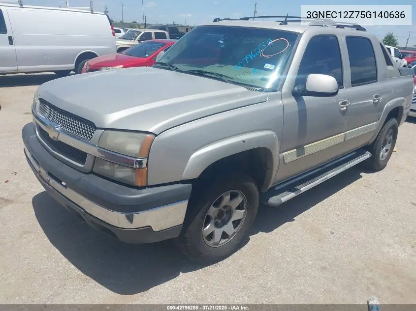 2005 Chevrolet Avalanche 1500 Z66 VIN: 3GNEC12Z75G140636 Lot: 42796258