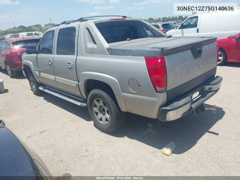 2005 Chevrolet Avalanche 1500 Z66 VIN: 3GNEC12Z75G140636 Lot: 42796258