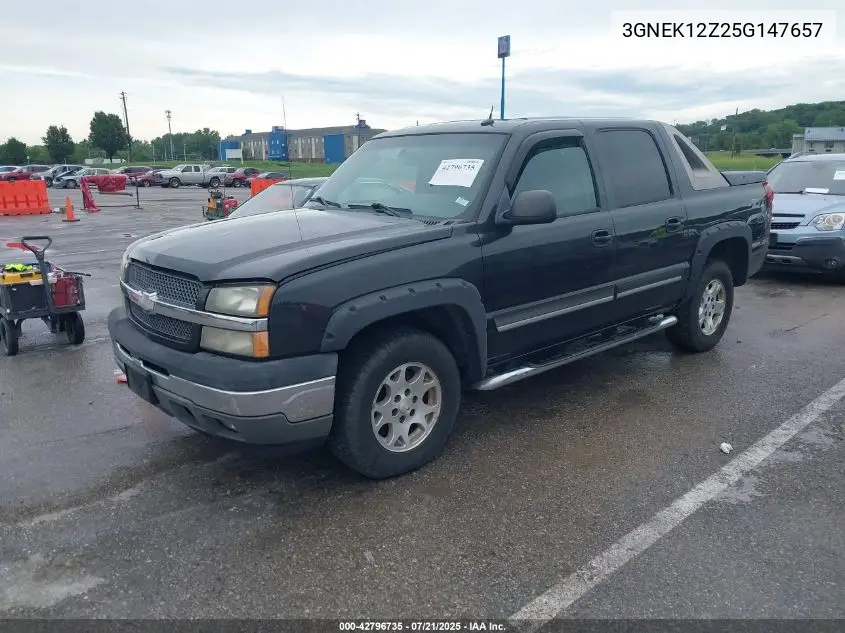 2005 Chevrolet Avalanche 1500 Z71 VIN: 3GNEK12Z25G147657 Lot: 42796735