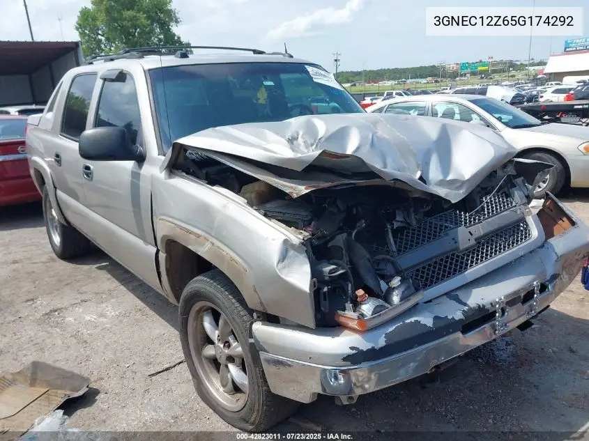 2005 Chevrolet Avalanche 1500 Ls VIN: 3GNEC12Z65G174292 Lot: 42823011