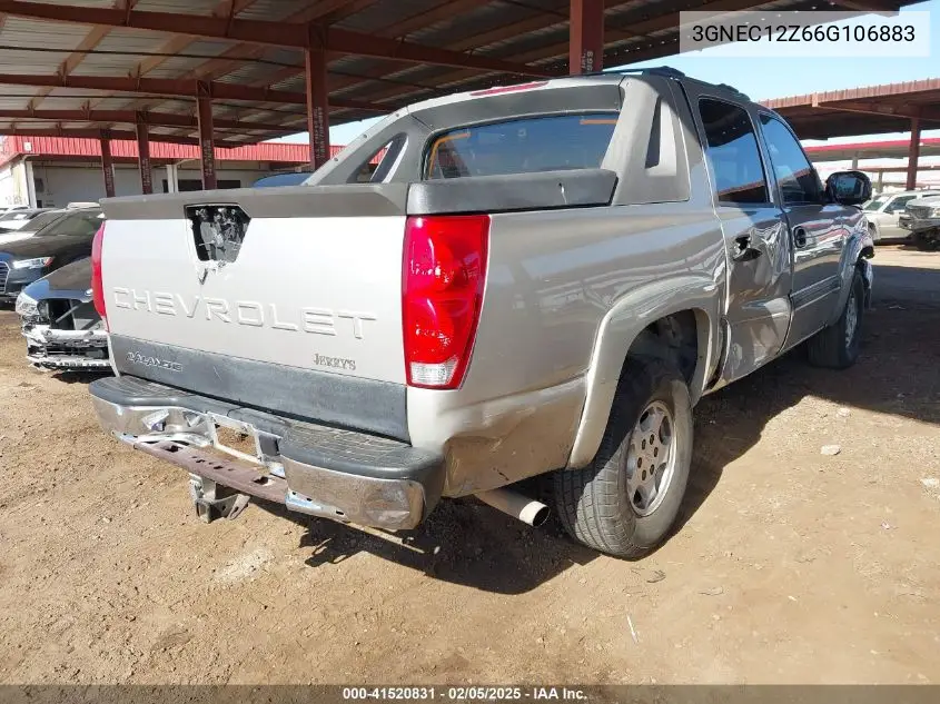 2006 Chevrolet Avalanche 1500 Ls VIN: 3GNEC12Z66G106883 Lot: 41520831