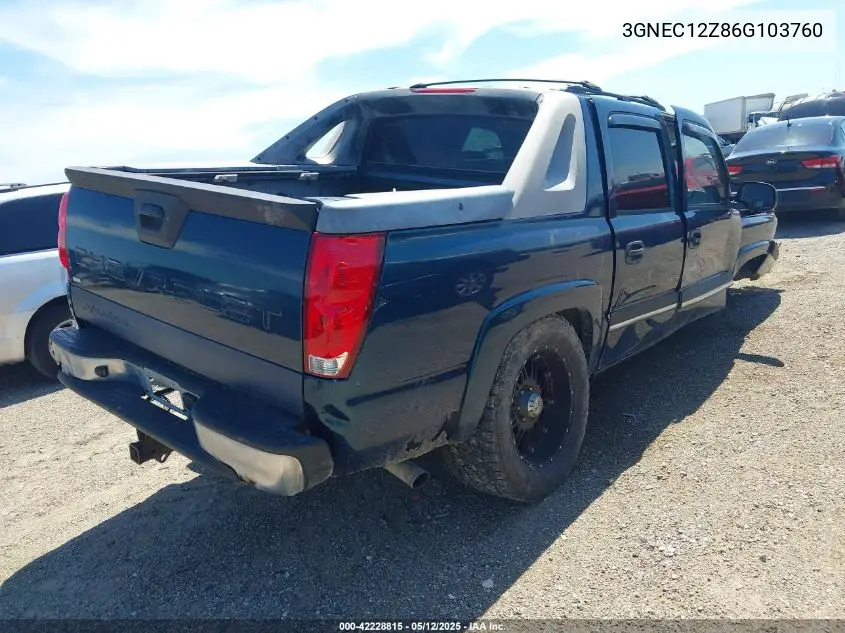2006 Chevrolet Avalanche 1500 Ls VIN: 3GNEC12Z86G103760 Lot: 42228815