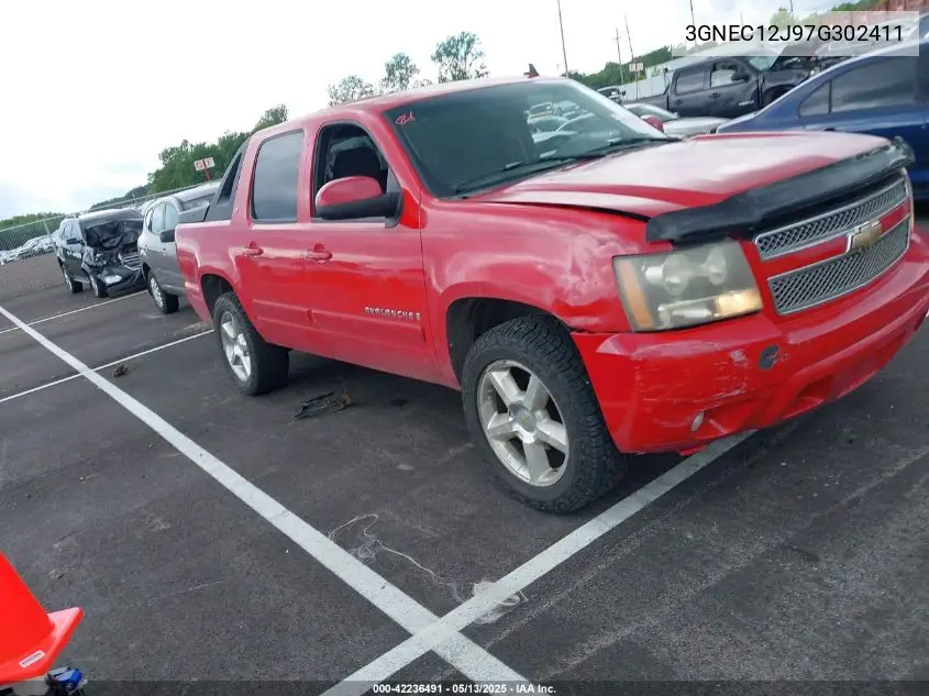 2007 Chevrolet Avalanche 1500 Lt VIN: 3GNEC12J97G302411 Lot: 42236491