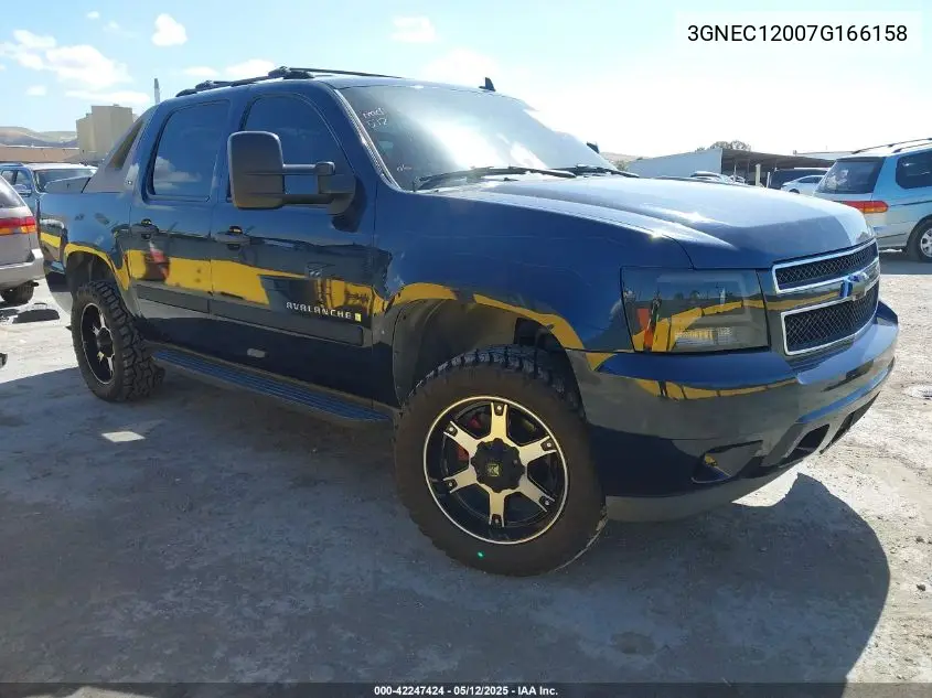 2007 Chevrolet Avalanche 1500 Ls VIN: 3GNEC12007G166158 Lot: 42247424