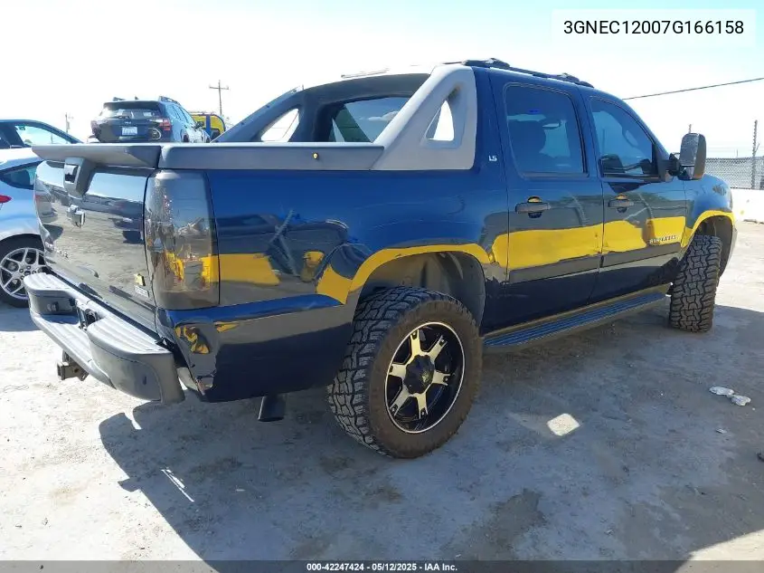 2007 Chevrolet Avalanche 1500 Ls VIN: 3GNEC12007G166158 Lot: 42247424