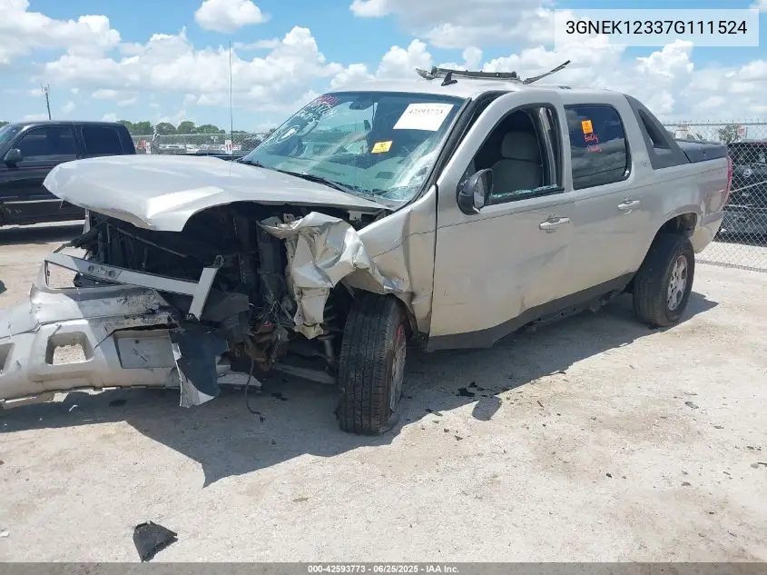 2007 Chevrolet Avalanche 1500 Lt VIN: 3GNEK12337G111524 Lot: 42593773
