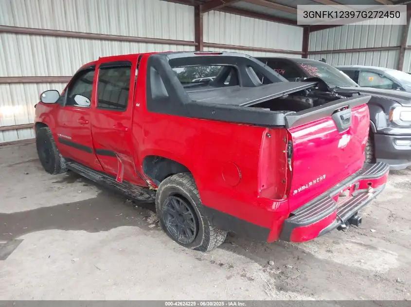 2007 Chevrolet Avalanche Lt VIN: 3GNFK12397G272450 Lot: 42624229