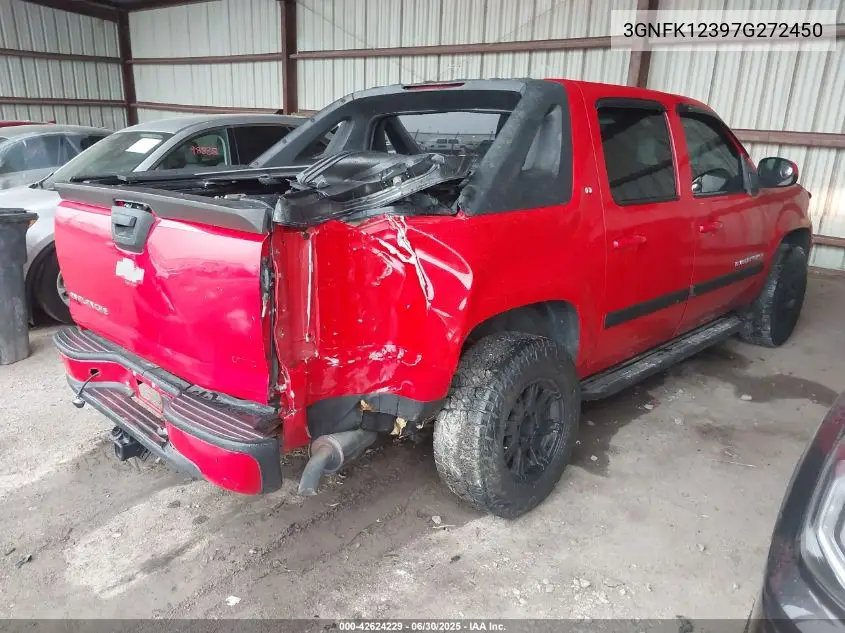 2007 Chevrolet Avalanche Lt VIN: 3GNFK12397G272450 Lot: 42624229