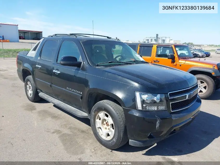 2008 Chevrolet Avalanche 1500 Lt VIN: 3GNFK12338G139684 Lot: 42232957