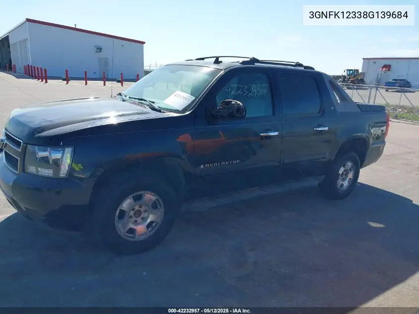 2008 Chevrolet Avalanche 1500 Lt VIN: 3GNFK12338G139684 Lot: 42232957