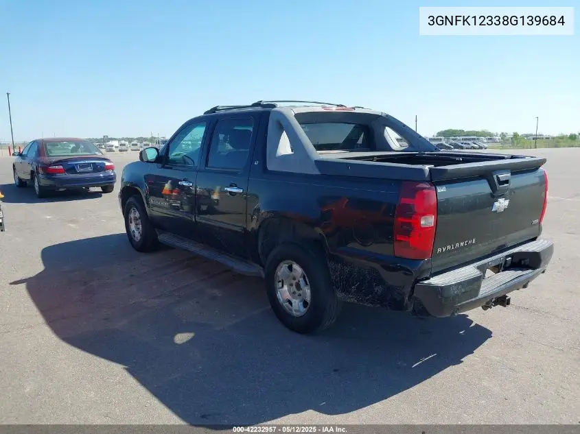 2008 Chevrolet Avalanche 1500 Lt VIN: 3GNFK12338G139684 Lot: 42232957