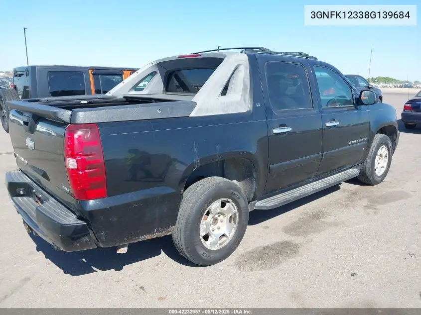 2008 Chevrolet Avalanche 1500 Lt VIN: 3GNFK12338G139684 Lot: 42232957