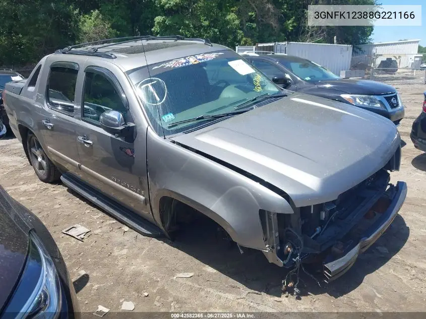 2008 Chevrolet Avalanche 1500 Ltz VIN: 3GNFK12388G221166 Lot: 42582366