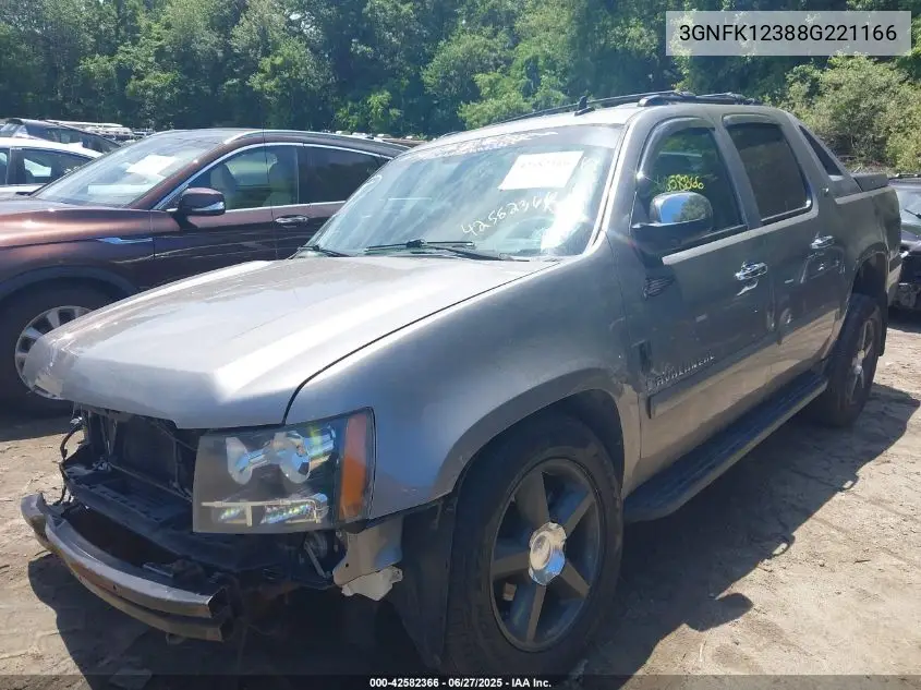 2008 Chevrolet Avalanche 1500 Ltz VIN: 3GNFK12388G221166 Lot: 42582366
