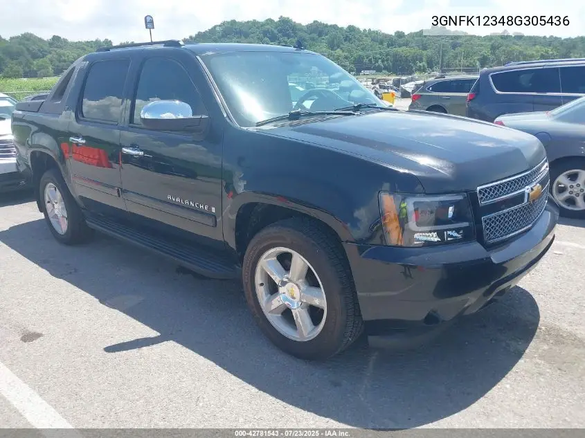 2008 Chevrolet Avalanche 1500 Ltz VIN: 3GNFK12348G305436 Lot: 42781543