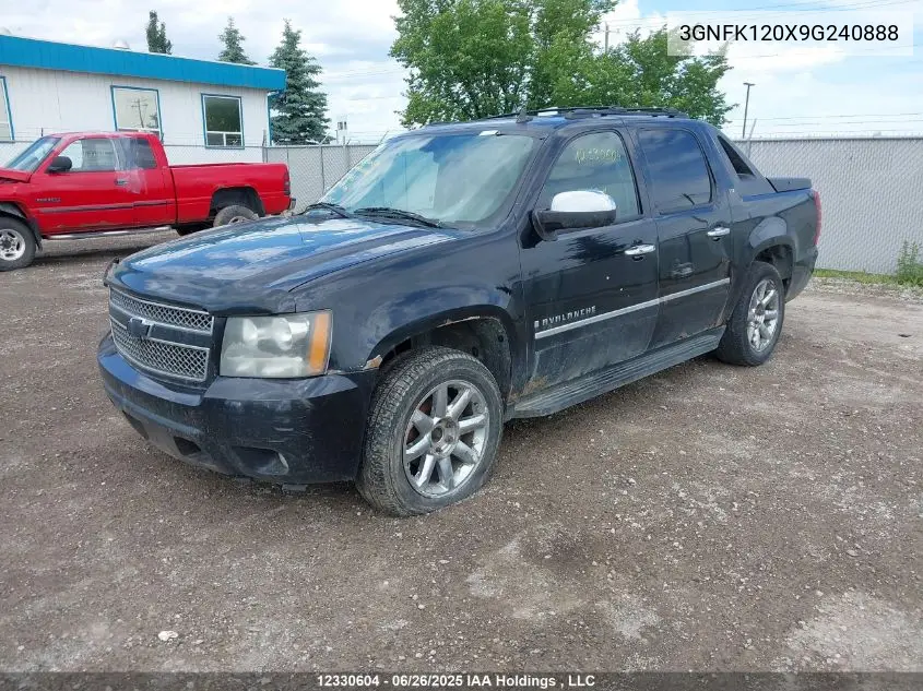 2009 Chevrolet Avalanche K1500 Ls VIN: 3GNFK120X9G240888 Lot: 12330604