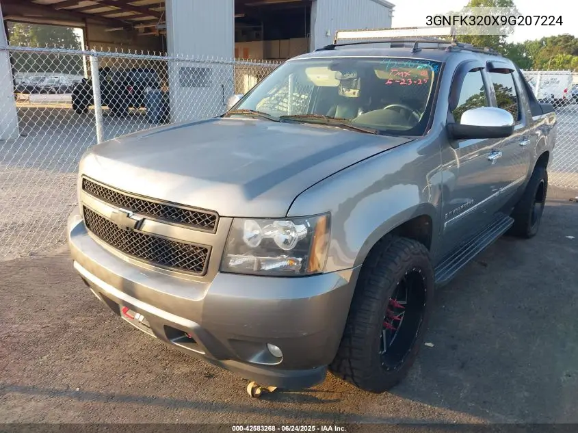 2009 Chevrolet Avalanche 1500 Ltz VIN: 3GNFK320X9G207224 Lot: 42583268