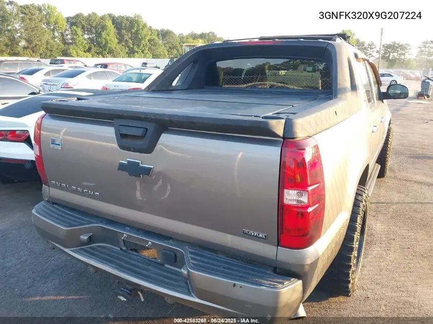 2009 Chevrolet Avalanche 1500 Ltz VIN: 3GNFK320X9G207224 Lot: 42583268