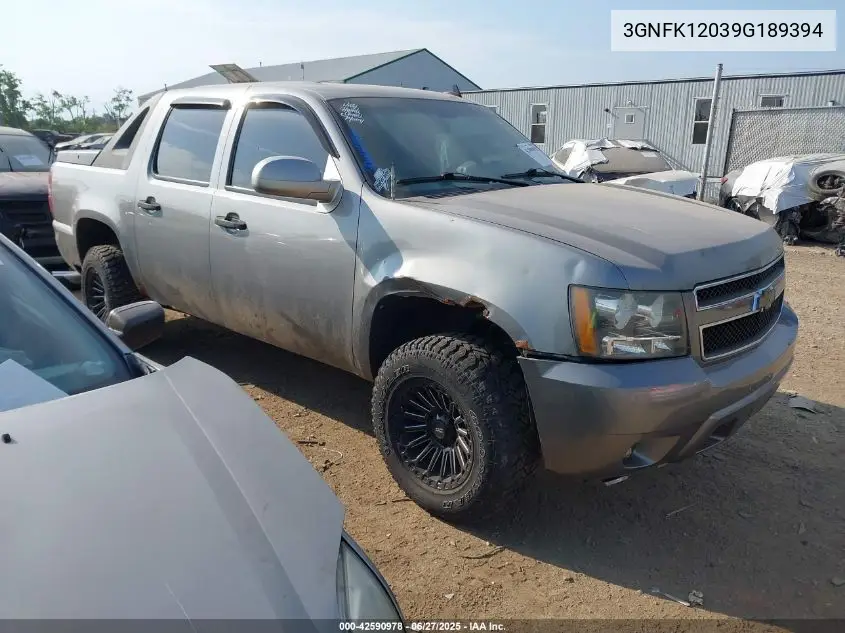 2009 Chevrolet Avalanche Ls VIN: 3GNFK12039G189394 Lot: 42590978