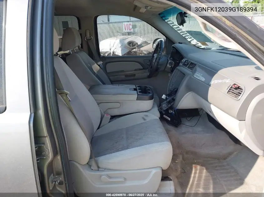 2009 Chevrolet Avalanche Ls VIN: 3GNFK12039G189394 Lot: 42590978