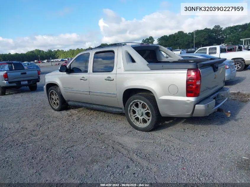 2009 Chevrolet Avalanche K1500 Ltz VIN: 3GNFK32039G227959 Lot: 42612043