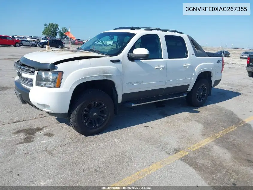 2010 Chevrolet Avalanche 1500 Lt1 VIN: 3GNVKFE0XAG267355 Lot: 42598180