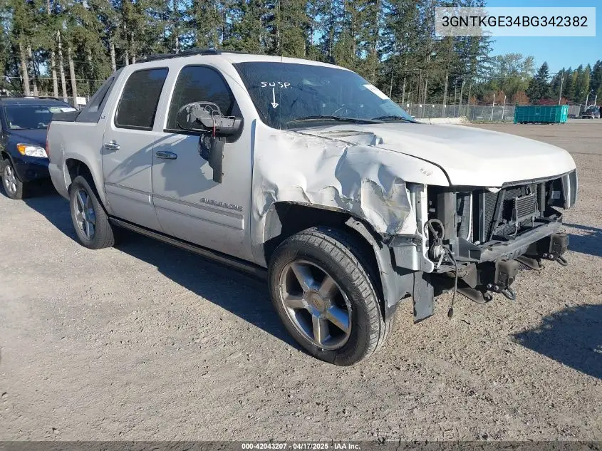2011 Chevrolet Avalanche 1500 Ltz VIN: 3GNTKGE34BG342382 Lot: 42043207