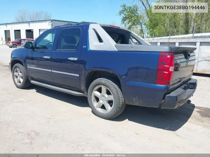 2011 Chevrolet Avalanche 1500 Ltz VIN: 3GNTKGE38BG194446 Lot: 42225609