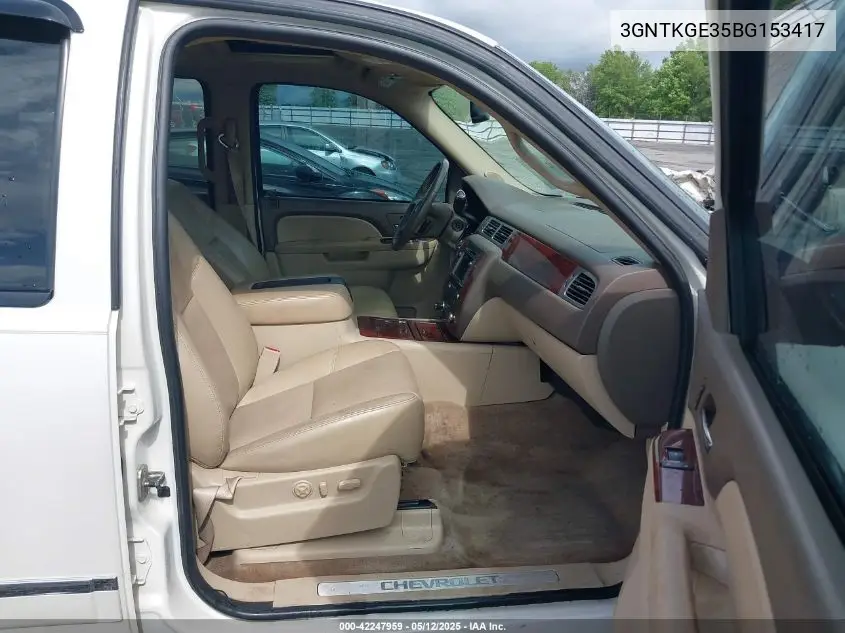 2011 Chevrolet Avalanche 1500 Ltz VIN: 3GNTKGE35BG153417 Lot: 42247959