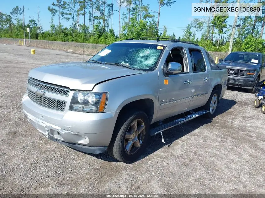 2011 Chevrolet Avalanche Ltz VIN: 3GNMCGE0XBG106830 Lot: 42253061