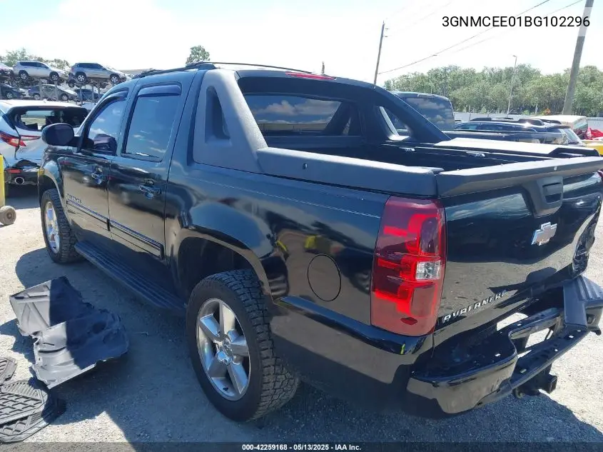 2011 Chevrolet Avalanche 1500 Ls VIN: 3GNMCEE01BG102296 Lot: 42259168