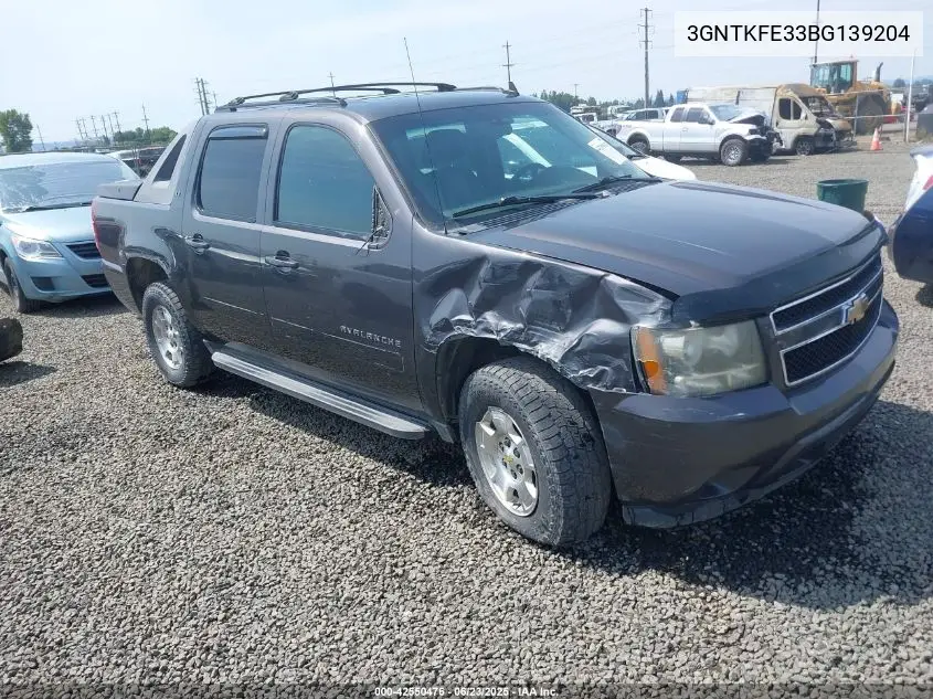2011 Chevrolet Avalanche 1500 Lt1 VIN: 3GNTKFE33BG139204 Lot: 42550476