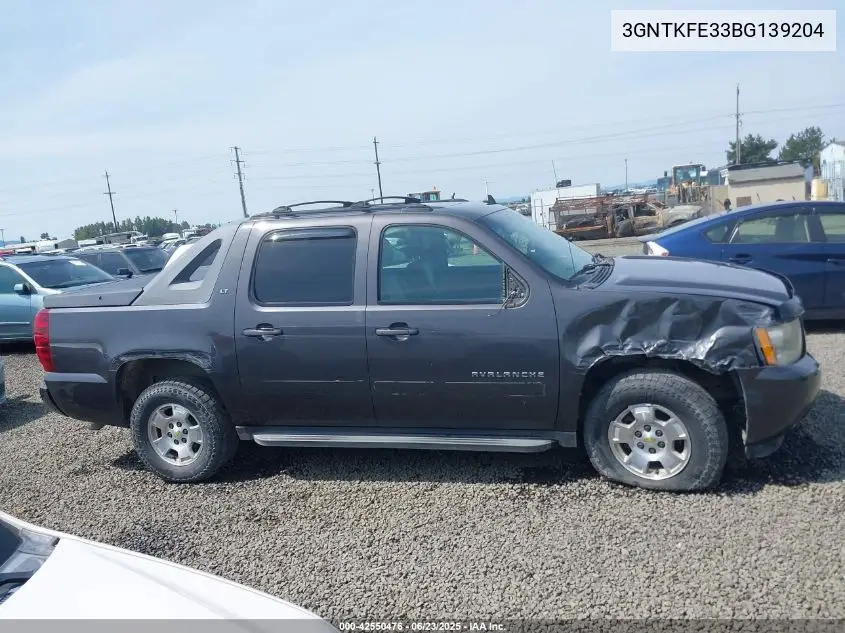 2011 Chevrolet Avalanche 1500 Lt1 VIN: 3GNTKFE33BG139204 Lot: 42550476