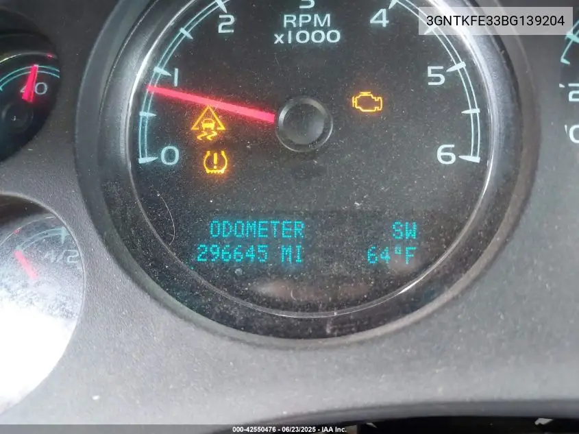 2011 Chevrolet Avalanche 1500 Lt1 VIN: 3GNTKFE33BG139204 Lot: 42550476