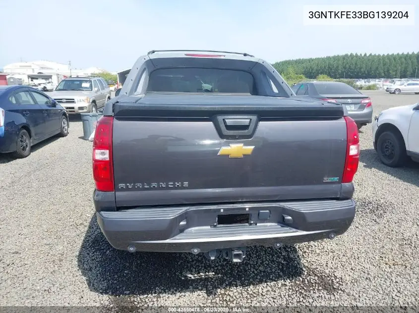 2011 Chevrolet Avalanche 1500 Lt1 VIN: 3GNTKFE33BG139204 Lot: 42550476