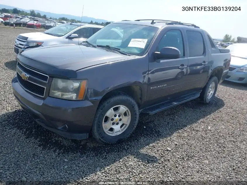 2011 Chevrolet Avalanche 1500 Lt1 VIN: 3GNTKFE33BG139204 Lot: 42550476
