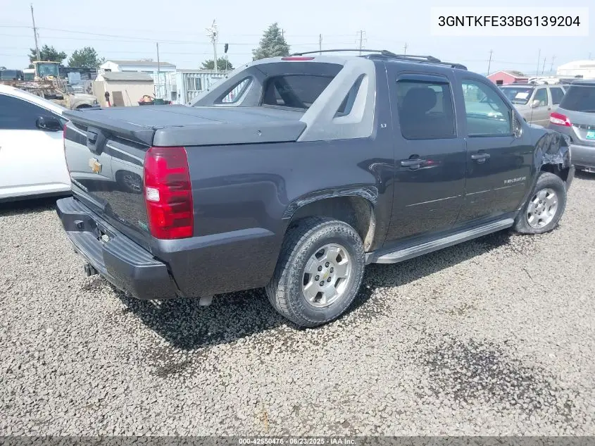 2011 Chevrolet Avalanche 1500 Lt1 VIN: 3GNTKFE33BG139204 Lot: 42550476