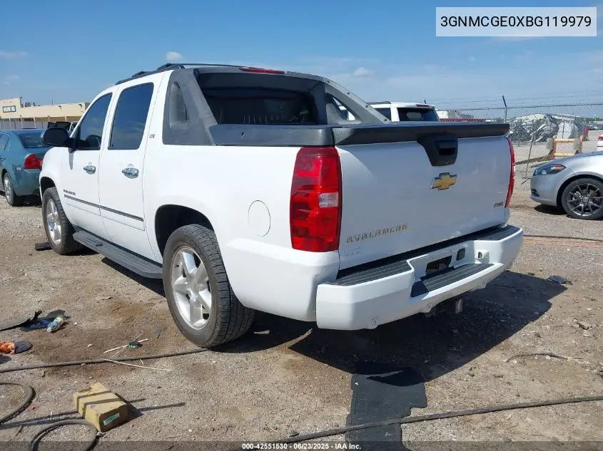 2011 Chevrolet Avalanche Ltz VIN: 3GNMCGE0XBG119979 Lot: 42551530