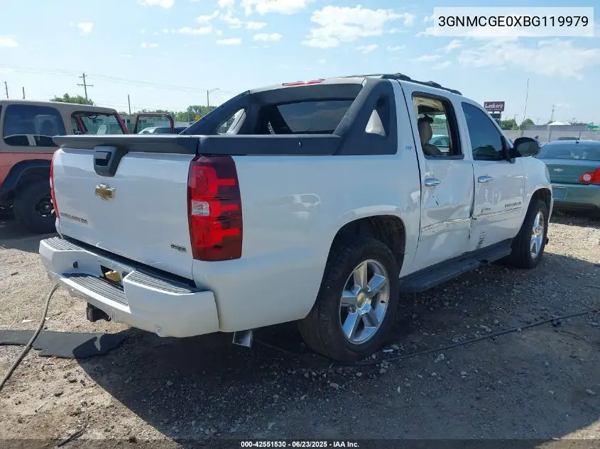 2011 Chevrolet Avalanche Ltz VIN: 3GNMCGE0XBG119979 Lot: 42551530