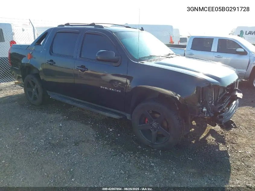 2011 Chevrolet Avalanche 1500 Ls VIN: 3GNMCEE05BG291728 Lot: 42567854