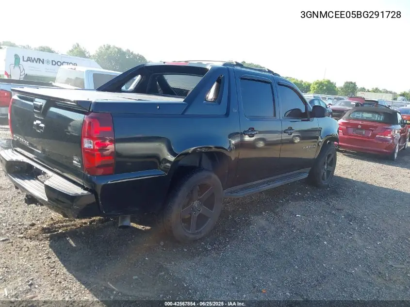 2011 Chevrolet Avalanche 1500 Ls VIN: 3GNMCEE05BG291728 Lot: 42567854