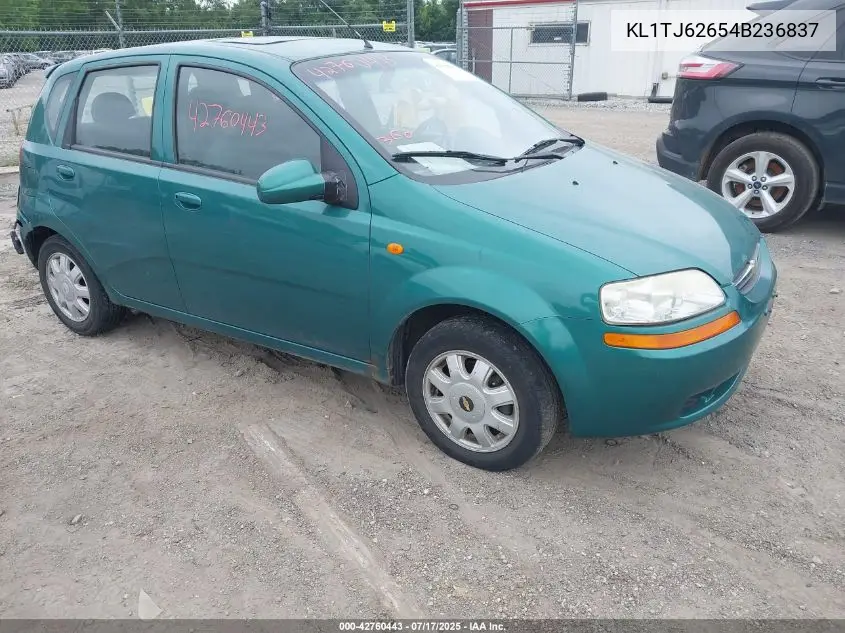 2004 Chevrolet Aveo Ls VIN: KL1TJ62654B236837 Lot: 42760443
