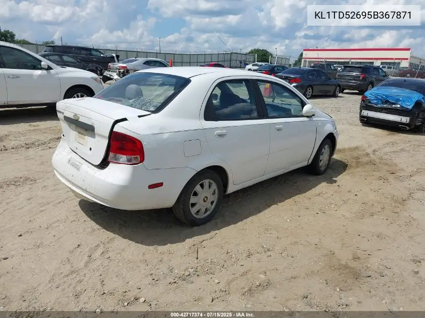 2005 Chevrolet Aveo Ls VIN: KL1TD52695B367871 Lot: 42717374