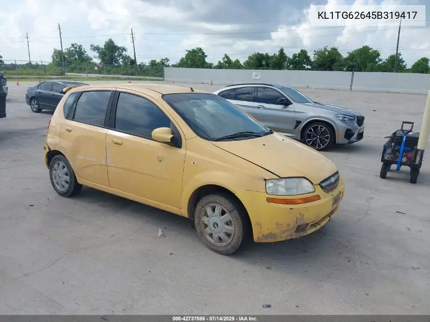 2005 Chevrolet Aveo Lt VIN: KL1TG62645B319417 Lot: 42737586