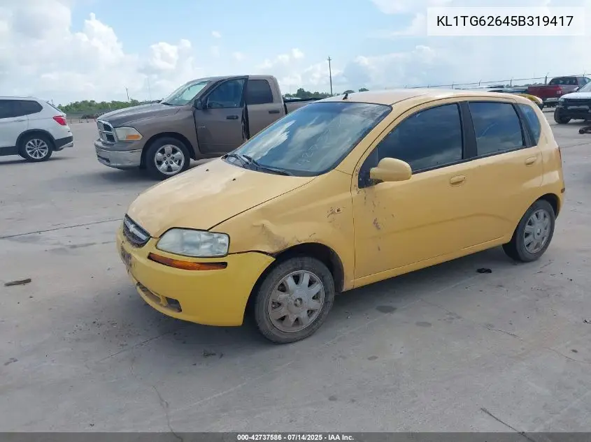 2005 Chevrolet Aveo Lt VIN: KL1TG62645B319417 Lot: 42737586